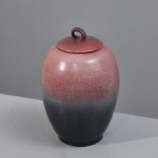 Michel Wojtowicz à Falck Pink & Blue Sandstone Covered Pot Box France 20th Century