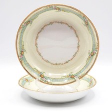 Ensemble De 2 Bols À Soupe En Porcelaine Noritake Morimura Art Déco N352 7-1/2"
