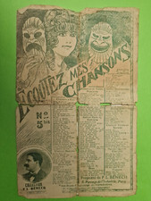 59/ PARTITION PAROLE & CHANSON - Bénech n°5  (3 chansons) - 1921