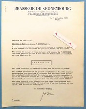 ● Brasserie de KRONENBOURG Strasbourg Cronenbourg Lettre  1959 Bière KRONENPILS