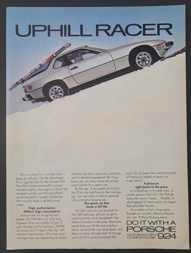 1978 print porsche - ad, 924
