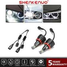 80W White H8 LED Angel Eye Halo Ring Bulbs For BMW E90 E92 E93 E60 E61 X5 X6 Z4