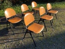 VINTAGE PERITTI STYLE SET OF 6 CHAIRS CIRCA 1970-1980