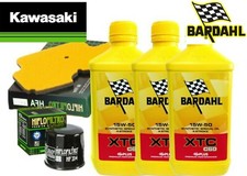 Set Entretien Bardahl XTC C60 15W50 Filtre Huile Air X Moto KAWASAKI ER-6N 2006
