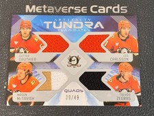 2025-26 UD Artifacts Hockey Tundra Teammates Quads Patch Gauthier Carlsson /49
