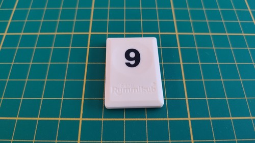 Tuile chiffre neuf noir - chiffre, 9