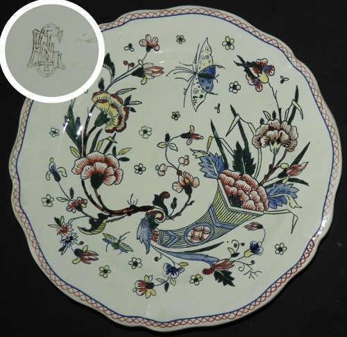 Gien fin xixème assiette - gien,