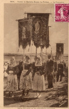 CPSM PARDON DE SAINT ANNE LA PALUE /LA PROCESSION /DEFILE DES CROIX