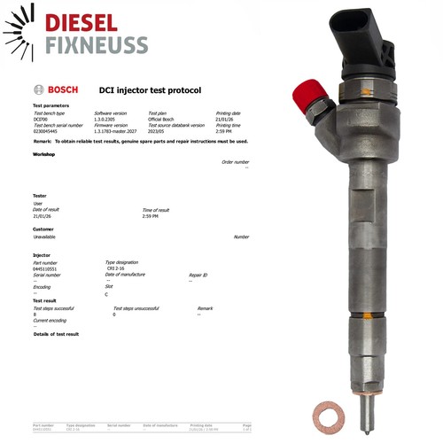 Injecteur bosch common - common, rail