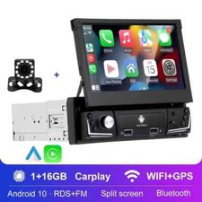 Autoradio Android GPS CarPlay 1 din Écran Rétractable 7" RDS WIFI+Caméra recul