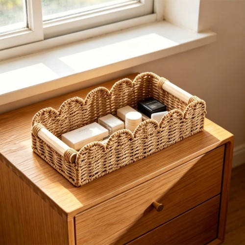 Panier rangement rotin - panier, en