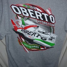 Oh Boy Oberto Hydroplane U-1918 Jeff Bernard Racing Double Sided Shirt Sz L