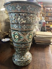 Grand VASE Céramique JEAN GERBINO à VALLAURIS Terre Mêlée H.35 Cm