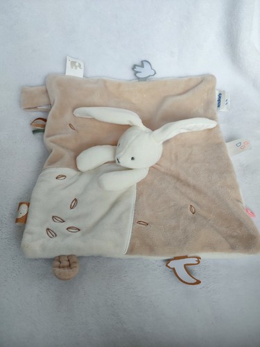 Doudou lapin snow plat - lapin,