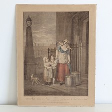 Cries of London Engraving after Francis Wheatley Milk Below Maids 1793