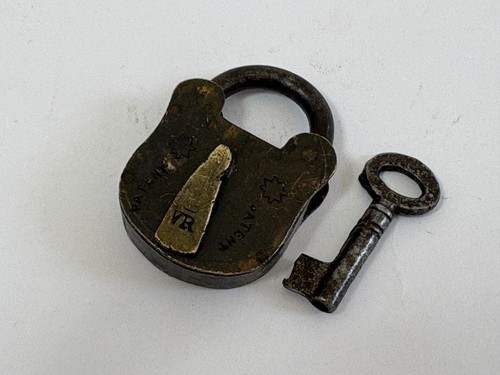 Ancien cadenas rond laiton - cadenas, en