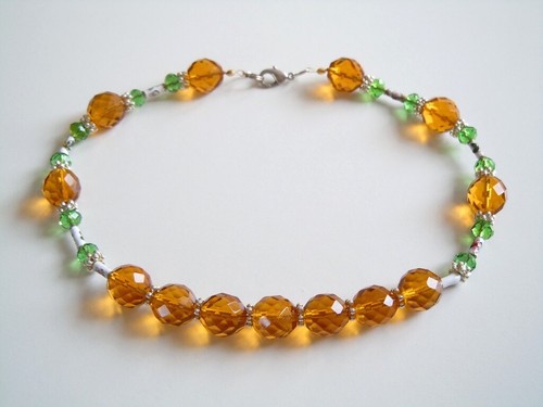 Collier verre facetté - collier,