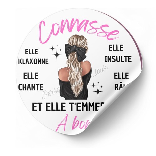 Stickers pour voiture connasse - stickers,