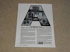 Altec A-7 Voix De Le Cinéma, 605a, 838a, 831a Haut Parleur Ad, 1961, 1 Page