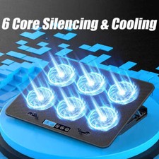 COOLCOLD A9 Gaming RGB Laptop Cooler 2 USB Ports 6 Fan Gaming Led Light Notebook