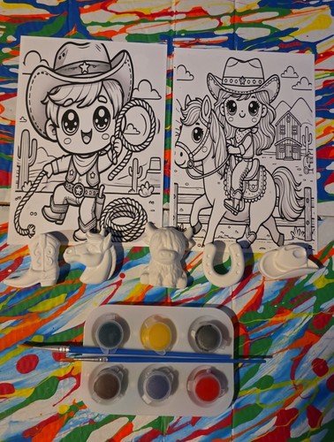 Kids paint kit - coloring, page