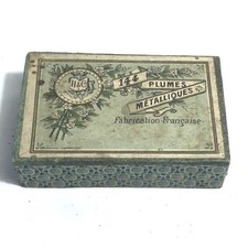 Rare Box of "Metallic Feathers" No. 130 H & Cie French