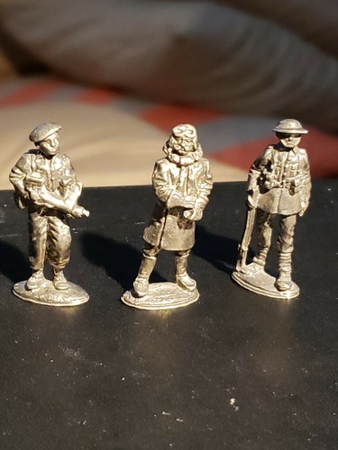 Vintage pewter miniatures - (3),