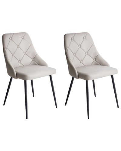 Beliani lot chaises - -,
