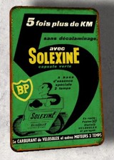 plaque métal vintage Solexine Capsule verte