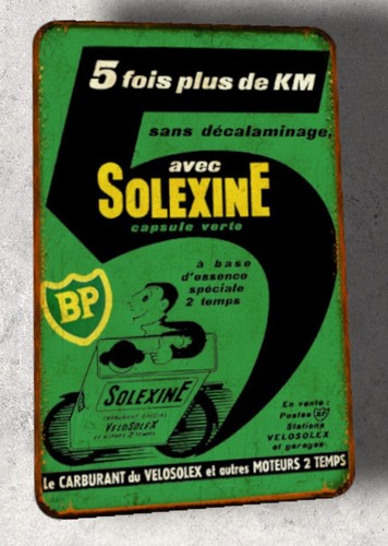 Plaque métal vintage solexine - plaque,