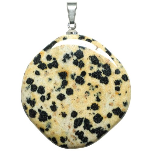 Pendentif galet plat - , en