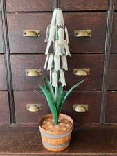 mid century Italian tole peinte potted century plant
