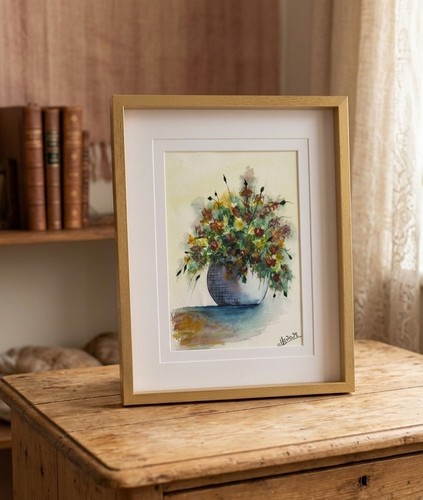 Aquarelle originale fleurs - , en