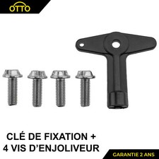 4 vis de jantes + clé antivol