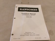 RANSOMES TECHINCAL MANUAL COMMERCIAL MOWER MODELS M32, M36, M48 38120