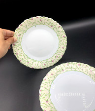 Lot of 2 Vintage Luminarc Floral Decor Plates