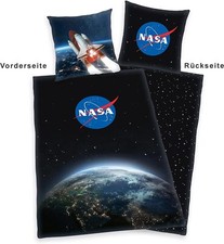 NASA Linge de Lit Réversible Set 2tlg 135 X 200 CM 80 X 80 CM