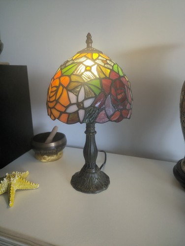 Lampe verre multicolore - en,