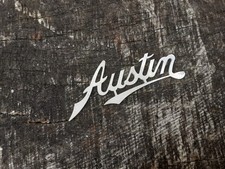 austin 7 seven radiater script badge