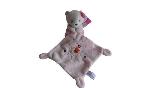 Doudou peluche mouchoir ours