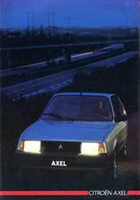 Citroen Axel 11R & 12TRS French market 1986 original colour sales brochure