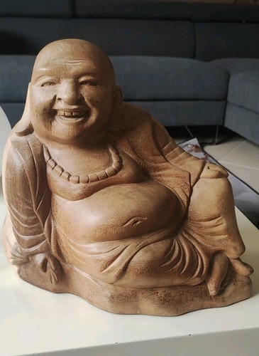 Grand bouddha rieur - bouddha, bois