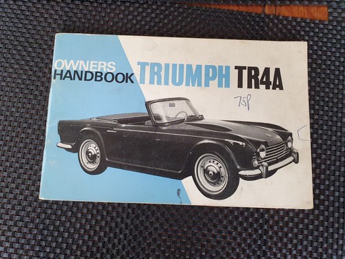 Triumph tr4a handbook owner - tr4a,