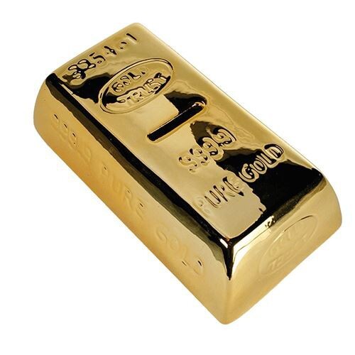 Tirelire lingot or - tirelire, d'or