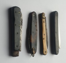 Lot 4× Antique Pocket Folding Knife Including PRADEL Brothers Cutlery Collection