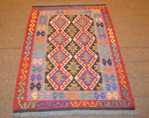 Tapis kilim oriental tissé - tissé, À