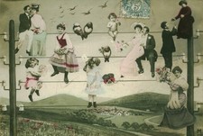 Carte postale ancienne fantaisie 1900