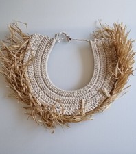 Necklace Raffia Shells Decorative Polynesis Raphia Necklace & Shells