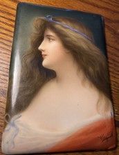 Vintage Wagner Porcelain Plaque Titled Astana