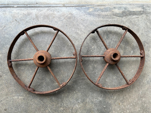 Roues charette en - en, fer